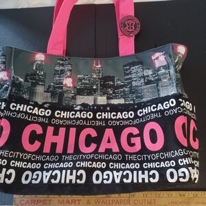 Robin Ruth Chicago City Photo Designer Fashion Tote Bag 2 side pockets 14x11x4